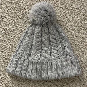 Smartwool Cozy Cable Knit Pom Beanie - Light Gray